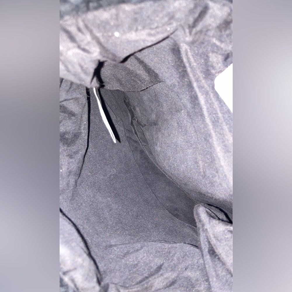 Danielle Nicole Black Fringe Macrame Boho Bag - image 3